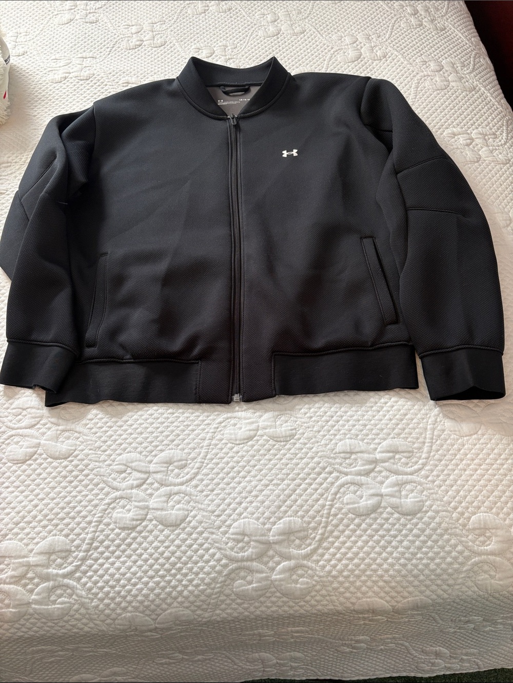 Under Armour Black Full-Zip Bomber Jacket